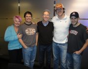 Randy with the 100.7 The Wolf/Seattle crew: Mary White, Tony Russell. Fitz and Randy Stein