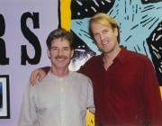 Randy with John Tesh at Star 98.7/Los Angeles in 1995